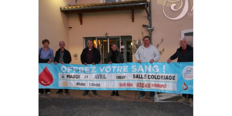 la collecte de sang du mois d avril est realisee en lien avec le rotary club crest vallee de la drome comme c est le cas depuis 2008 photo jean louis brun 1776095432